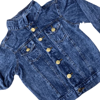 Jaqueta Jeans Feminina Marmorizada Estilo Trucker Manga Comprida Tipo Denim Jackets
