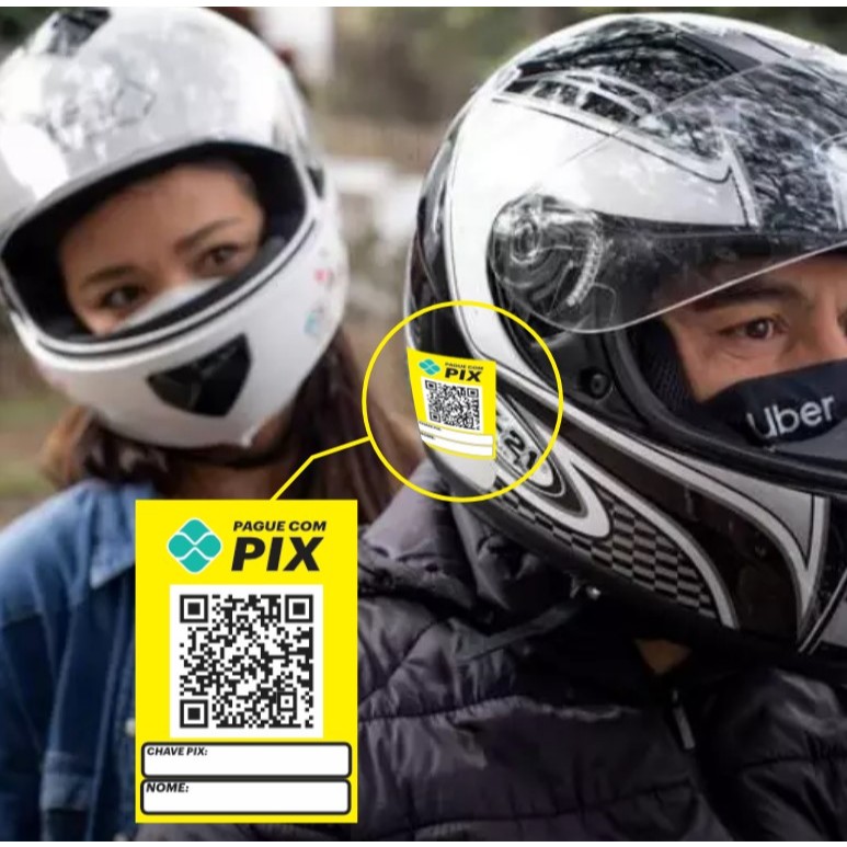 Adesivo Qr Code Pix Pagamento Personalizado, Loja, Embrema,moto ...