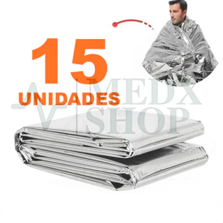 Cobertor Manta Térmica Aluminizado 2,10 x 1,40m Para Resgate, Emergência e Camping
