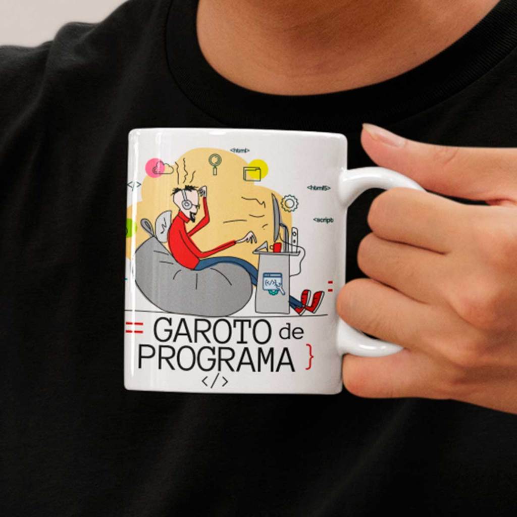 Caneca Garoto De Programa Geek Programador | Shopee Brasil