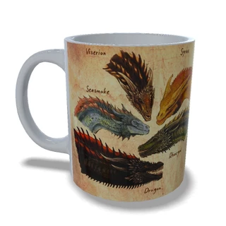 Caneca cerâmica Geek Dragões de Game Of Thrones House Of The Dragon