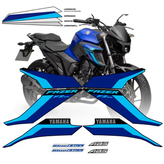 Kit Faixas Adesivos Emblemas Fazer 250 Fz25 2024