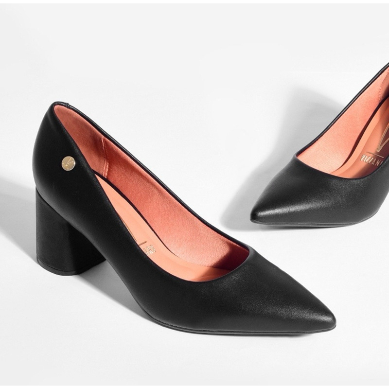 Sapato Scarpin Salto Médio Grosso VIZZANO ORIGINAL | Shopee Brasil