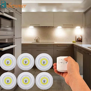 Kit 6 Lampada Luminária Led Spot Sem Fio Controle Remoto