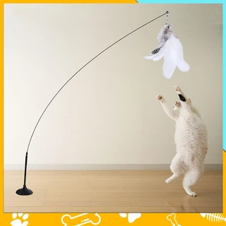 Bastão De Pena De Gato Com Placa De Sucção Interativo De Brinquedos Brinquedo De Sino Para Gatinhos Brincando De Suprimentos Gatos De Estimação