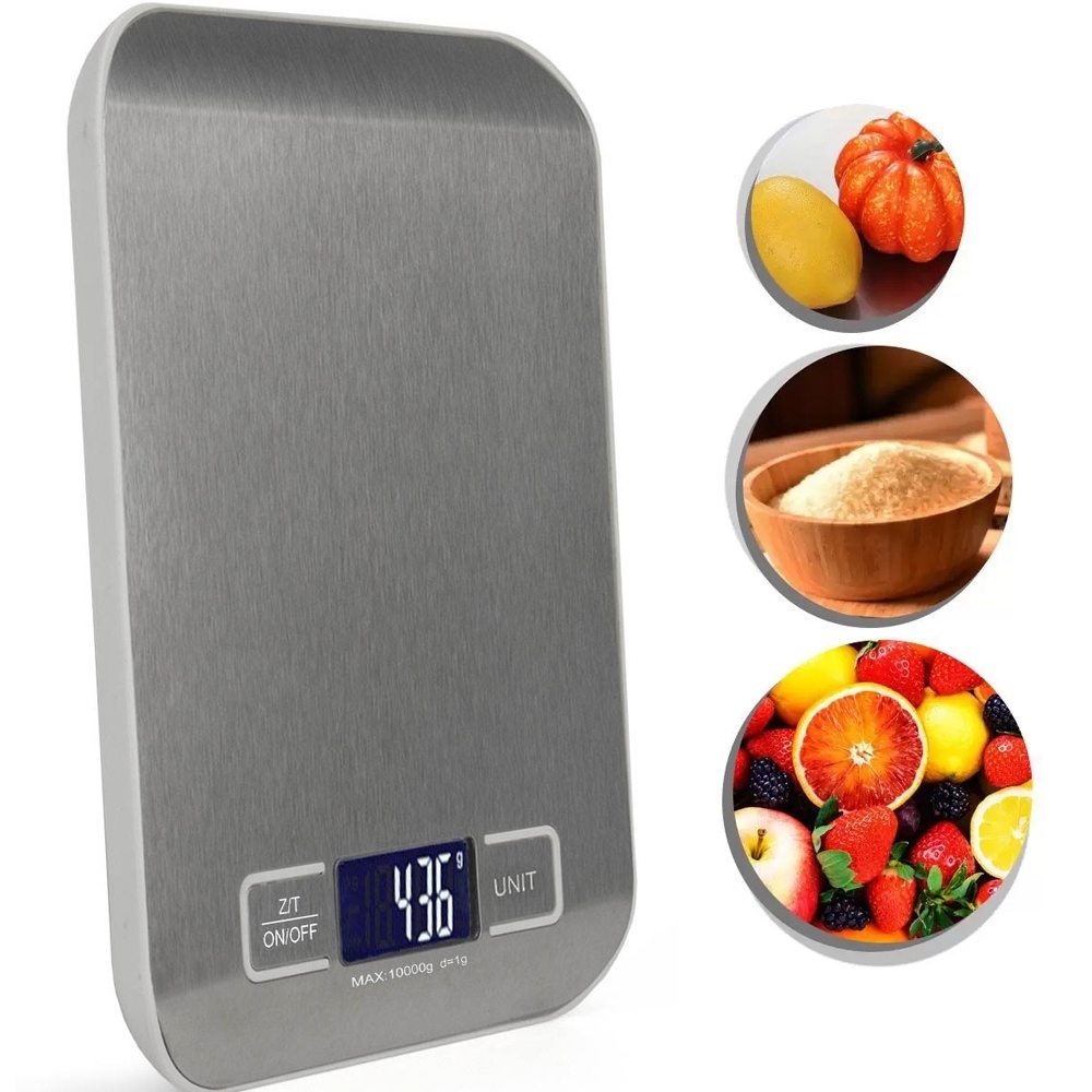 Balança Digital de Cozinha Inox alta precisão com Visor digital de ate ...