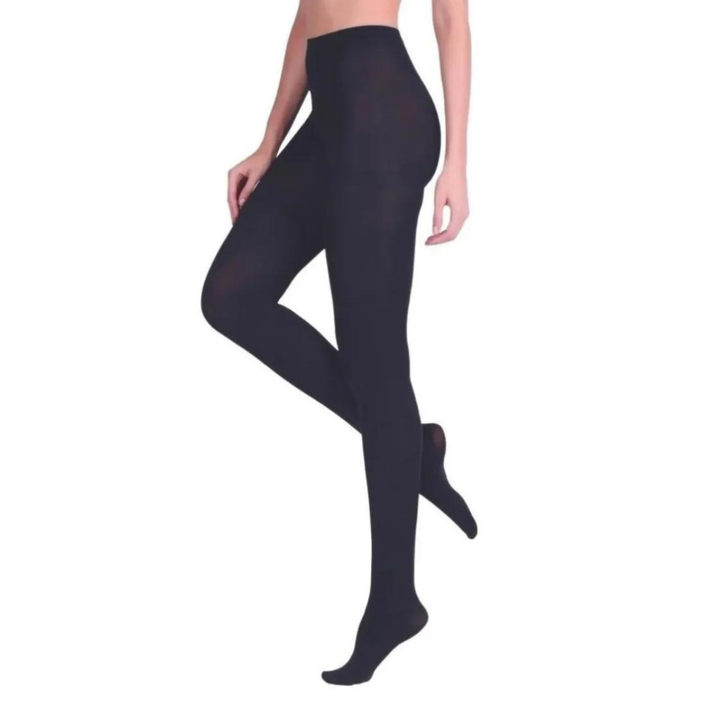 Meia Calça Fio 80 Preta Opaca Lupo Loba Social Clássica Adulto Feminina