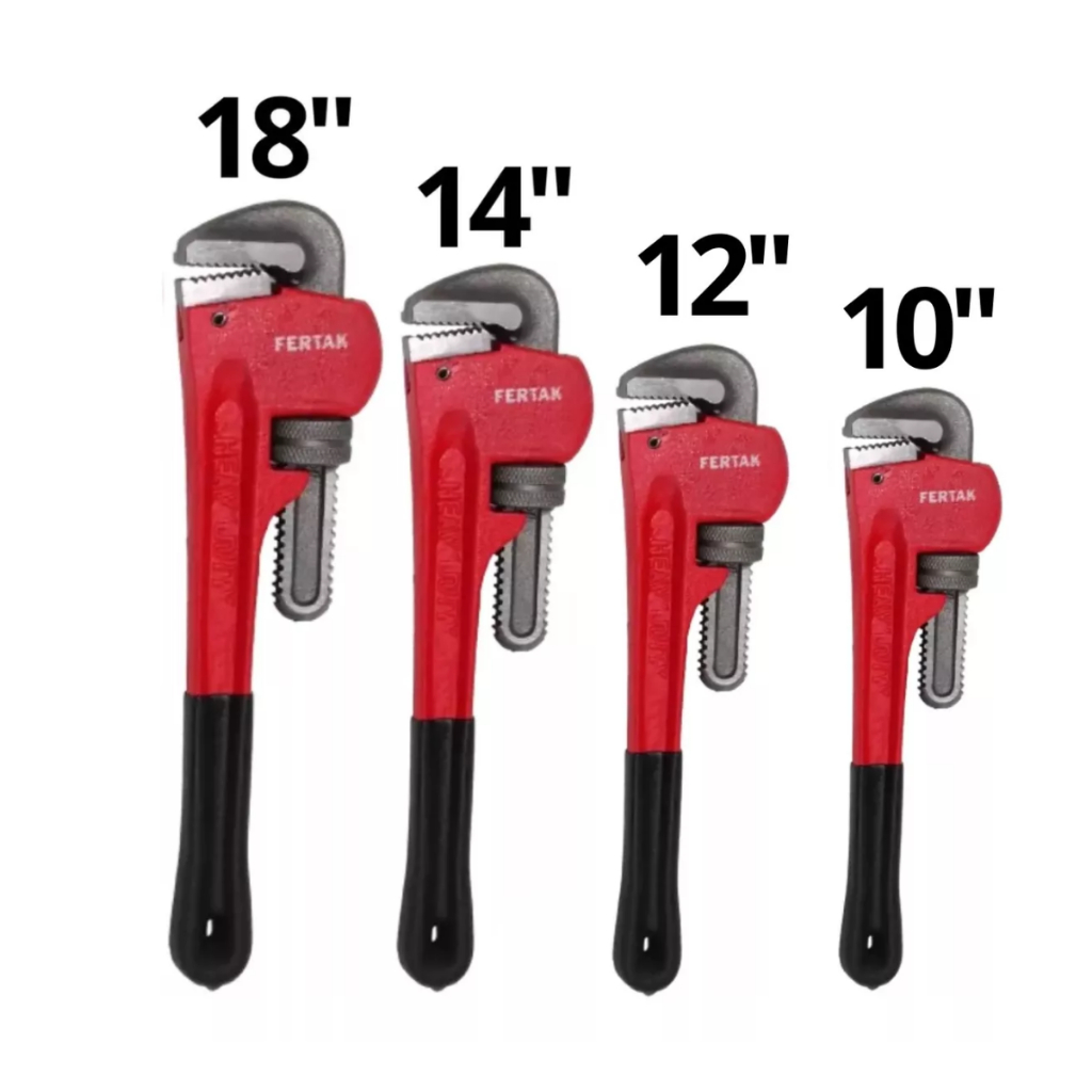 Jogo 4 Chave Grifo Americana Cano Tubo 18 14 12 10 Polegadas | Shopee ...