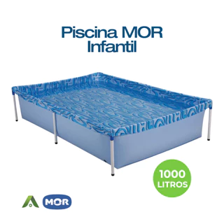 Piscina Infantil 1000 Litros Retangular Com Armação - Mor