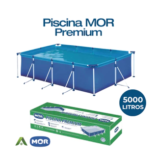 Piscina Estrutural 5000 Litros Resistente Azul Premium - MOR