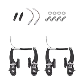 Par De Freio V-brake Nylon Preto Resistente Bike Bicicleta Dianteiro/Traseiro Tipo Logan