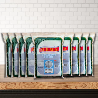 Bicarbonato de Sodio 10 Kg - Hema - Kit 10 Pctes 1 Kg