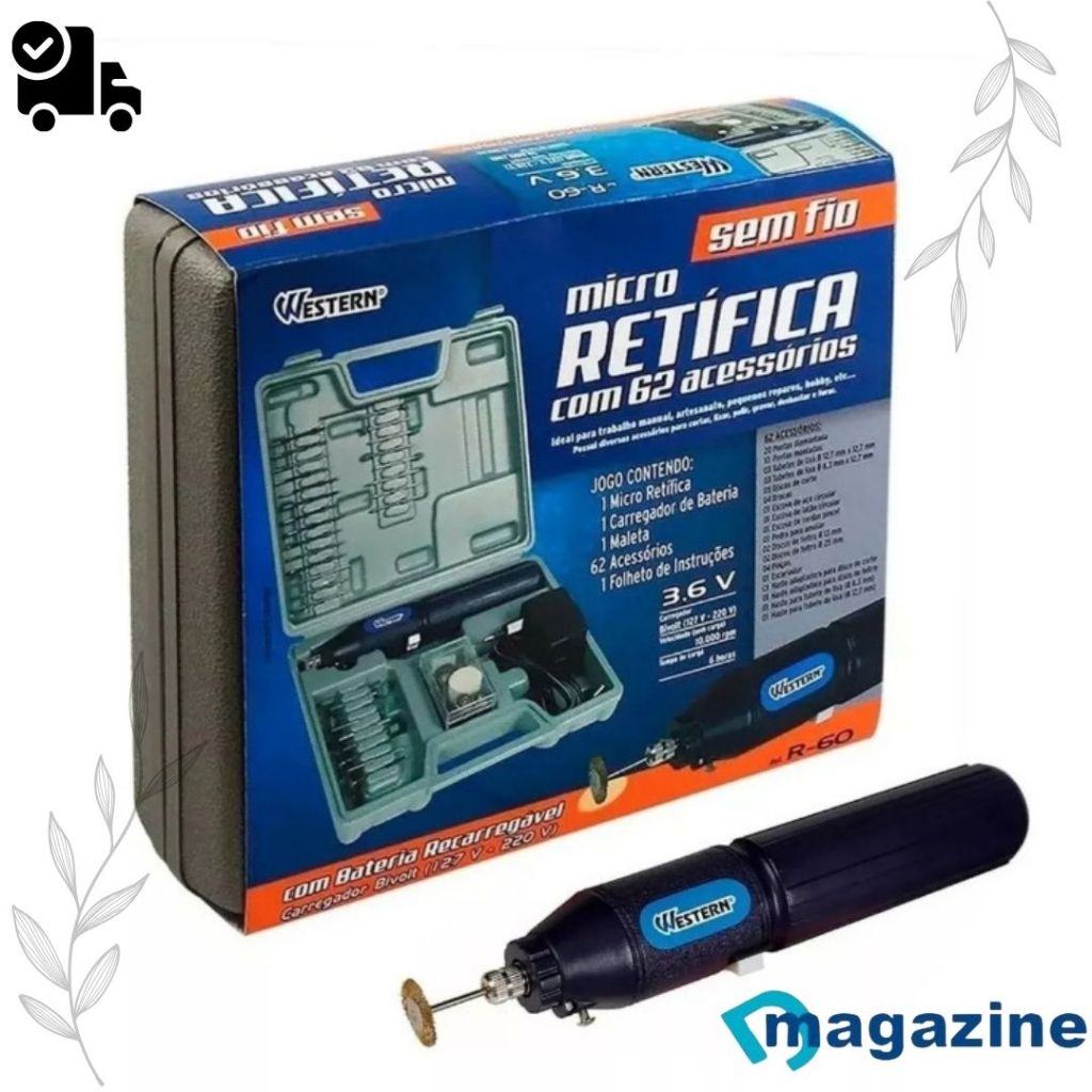 Kit Ferramenta Micro Retifica Com 62 Acessoórios Ferramentas ...