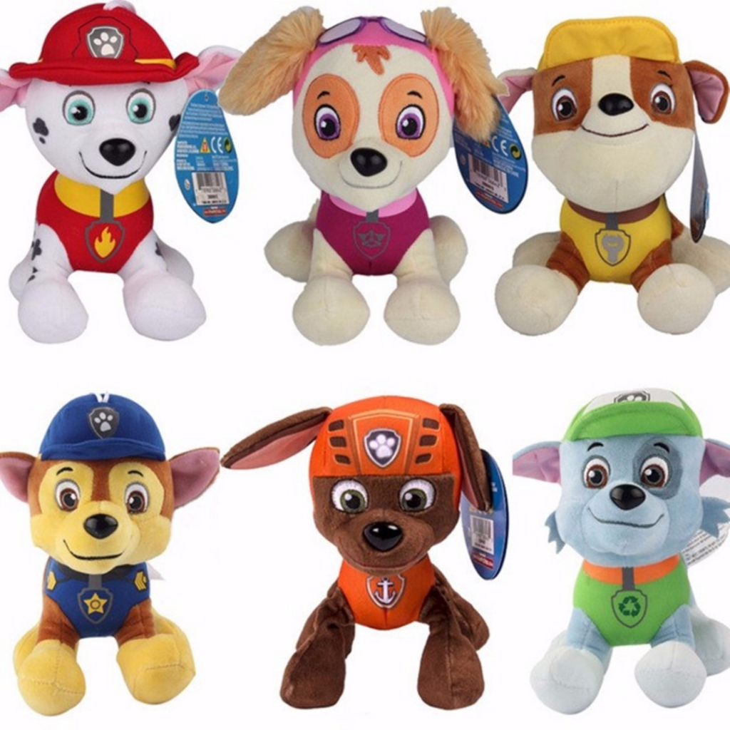 Boneco De Pelúcia Patrulha Canina 22 Cm Original Chase - Marshall ...