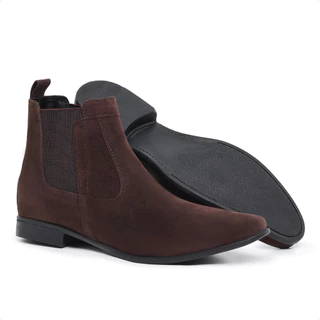 Bota Chelsea Masculina Marrom Botina Casual