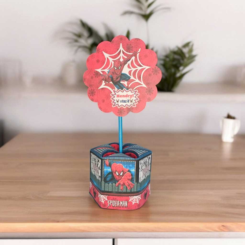 10 Unidades Centro de mesa Festa Infantil Homem Aranha