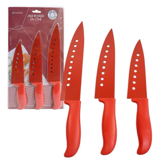 Jogo De Facas Chef Churrasco 3 Peças Sortido