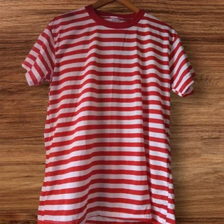 Camiseta Listrada Vermelha E Branca em Oferta | Shopee 2025