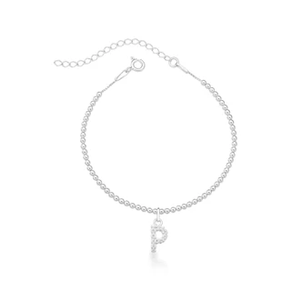 Pulseira de Letra Inicial Em Prata 925