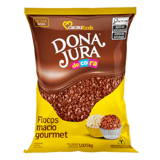 Granulado Flocos Macio Gourmet Sabor Chocolate 1,005kg Dona Jura - Cacaufoods