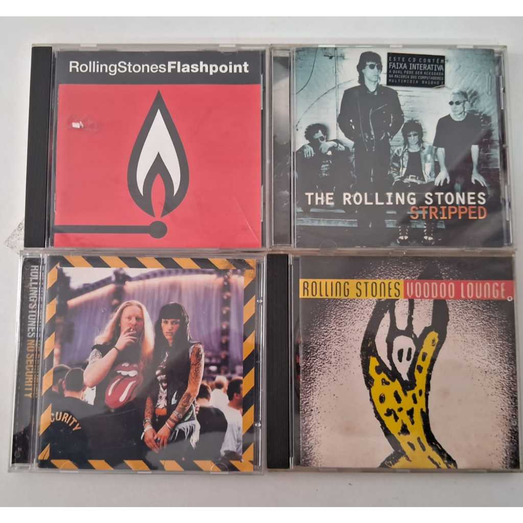 4 Cd's Rolling Stones - Flashpoint + Stripped + Voodoo Lounge + No