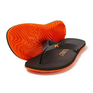 Chinelo masculino de dedo K leve laranja azul preto