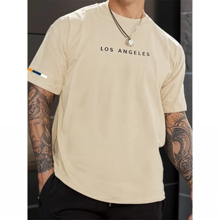 Camiseta t-shirt masculina Los Angeles urban street manfinity 100% algodão