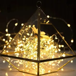 Fio Fada Cordão Luz Led 10 Metros 100 Leds Pilha