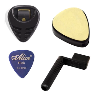 Kit Encordoador, Porta Palheta Violão Guitarra Cavaco e 1 Palheta sortida