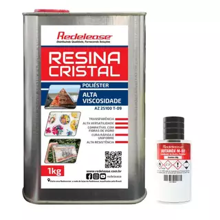 Resina Cristal de Alta Viscosidade Com Catalisador 1,030 Kg