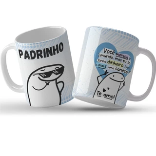 Caneca Personalizada Meme Flork Padrinho - Você Merecia o Mundo
