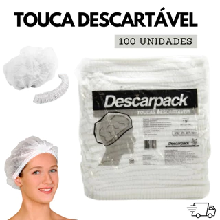 Touca Descartavel Descarpack Pacote 100 Unidades