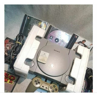 Videogame Playstation 1 psx scph 7501 na caixa. Completo e jogos. cabo av e de força. memory card. desblo.queado. isopor e caixa em médio estado