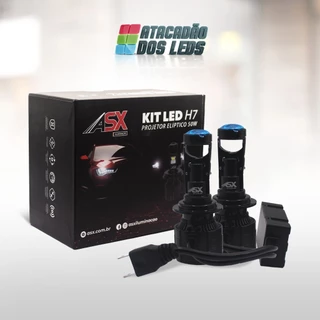 Kit Ultra Led H4 Projetor 50w Bi Volts Lançamento Asx 6000k H4 H7 H11 Hb3/hb4