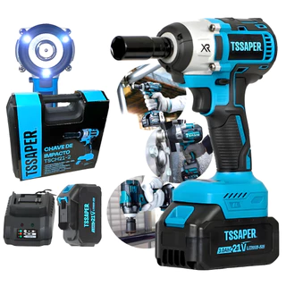Chave Impacto 2 Baterias 21v 3 Soquete Com Maleta 110/220v