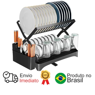 Escorredor Multiuso De Cozinha Dobrável Em Aço Deend