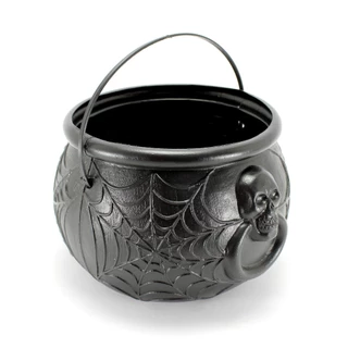 Balde Grande Caldeirão Preto De Halloween Para Doces