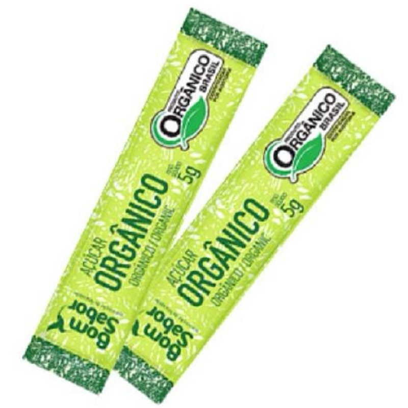 Açúcar Orgãnico Sachê Stick 5gr - Bom Sabor com 50 / 100 / 200 Unidades ...