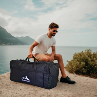 Bolsa Mala de Viagem Gigante Trabalho Praia Ferias Preto Unissex Semi Impermeável P M G GG