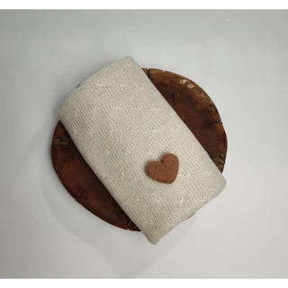 Wrap Newborn Texturizado Dupla Face com Coração em Oferta na Shopee