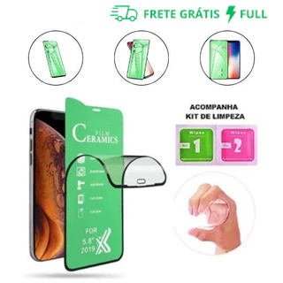 PELÍCULA 9D 3D PARA IOS GEL HIDROGEL CERÂMICA FLEXÍVEL