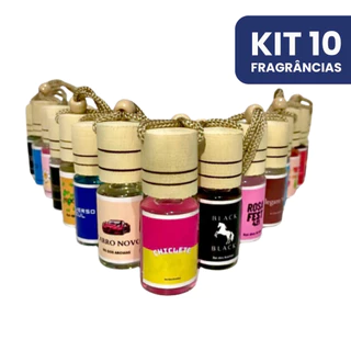 Kit 10 Cheirinho Carro 10ml Fragrância Duradoura e Alta Fixação