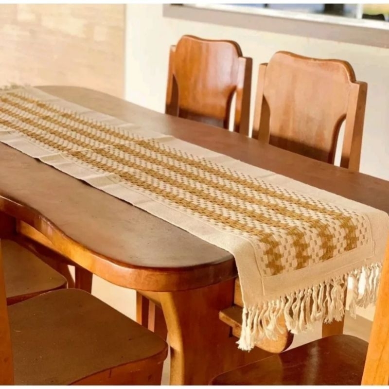 o Caminho De Mesa Croche Trabalhado Trilho Decoraçao Posta Rustico ...