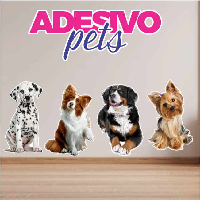 Adesivos para Pets - Kit 4 cachorrinho - Vinil - REF P01 | Shopee Brasil