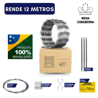 48 METROS | KIT CERCA CONCERTINA SIMPLES 45CM | PROMOÇÃO
