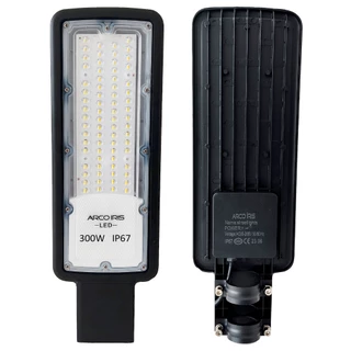 Luminária Poste 300w Bivolt Led Slim Ip67 6500k Publica Branco Frio - Arco Íris LED
