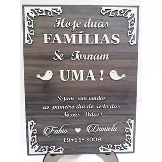 Quadro boas-vindas casamento