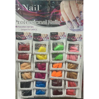 CARTELA GRANDE de Unhas Postiças Tips Quadrada Cartela Com 24 Pacotes em Oferta na Shopee