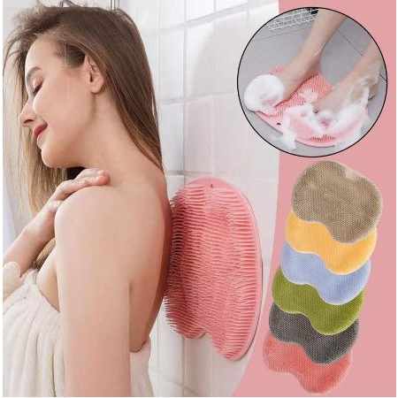 Kit 2 Tapete Antiderrapante Para Banho/Massagem Nos Pés/Escova Lavar Os Multicolor