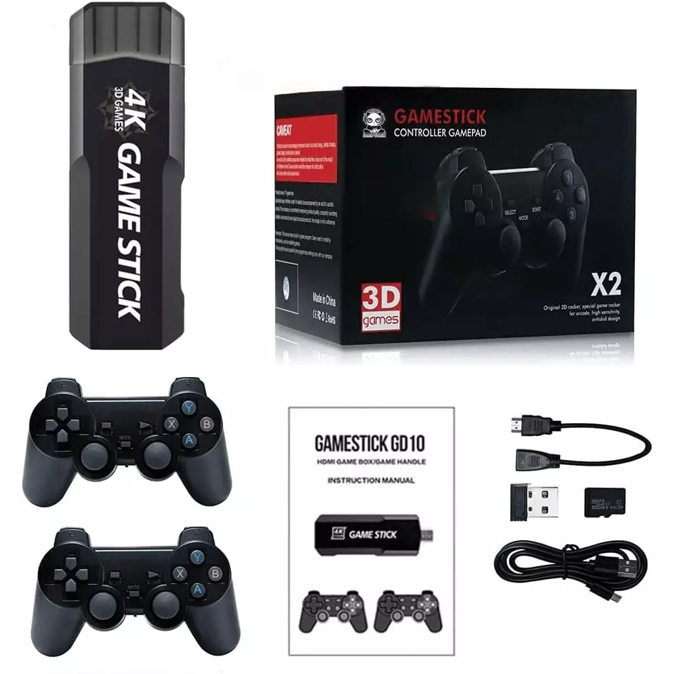 Game Stick 4K Retro Gd10 35.000 Jogos 2 Controles Sem Fio Original ...